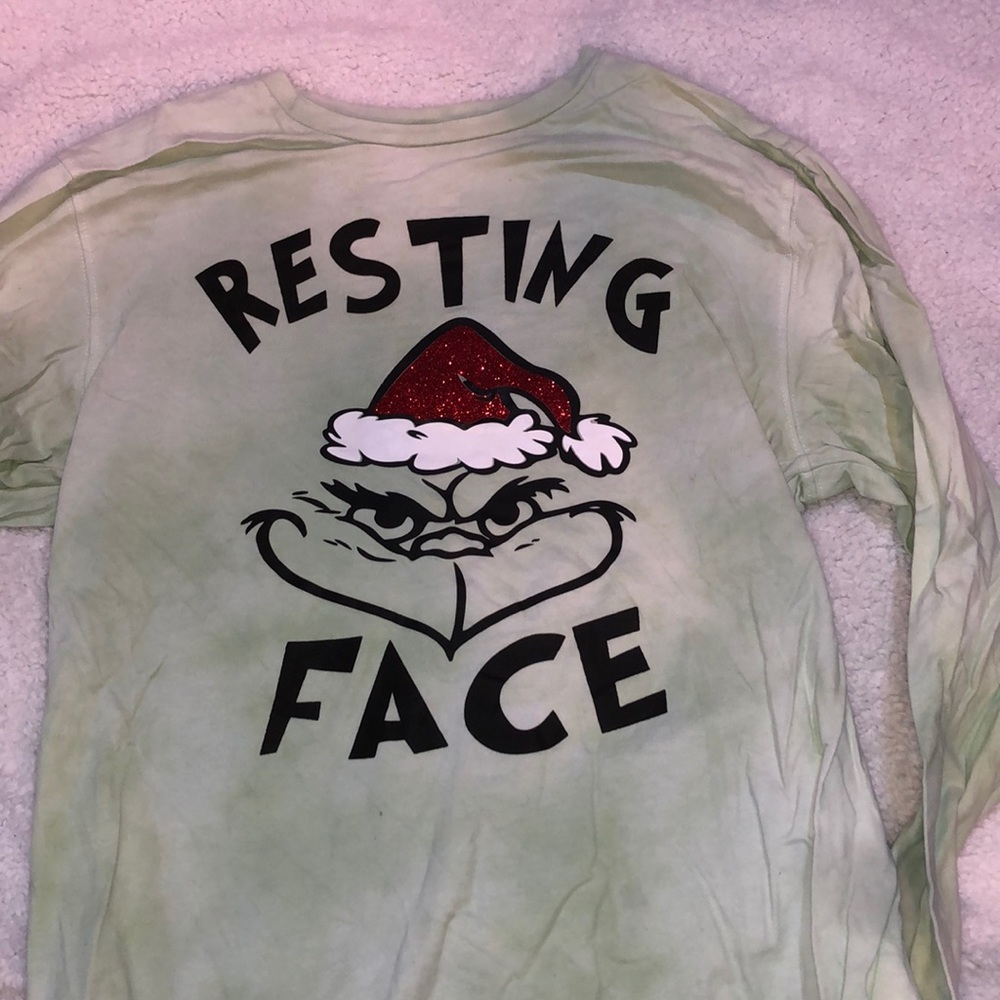 Tie dye resting grinch face shirt